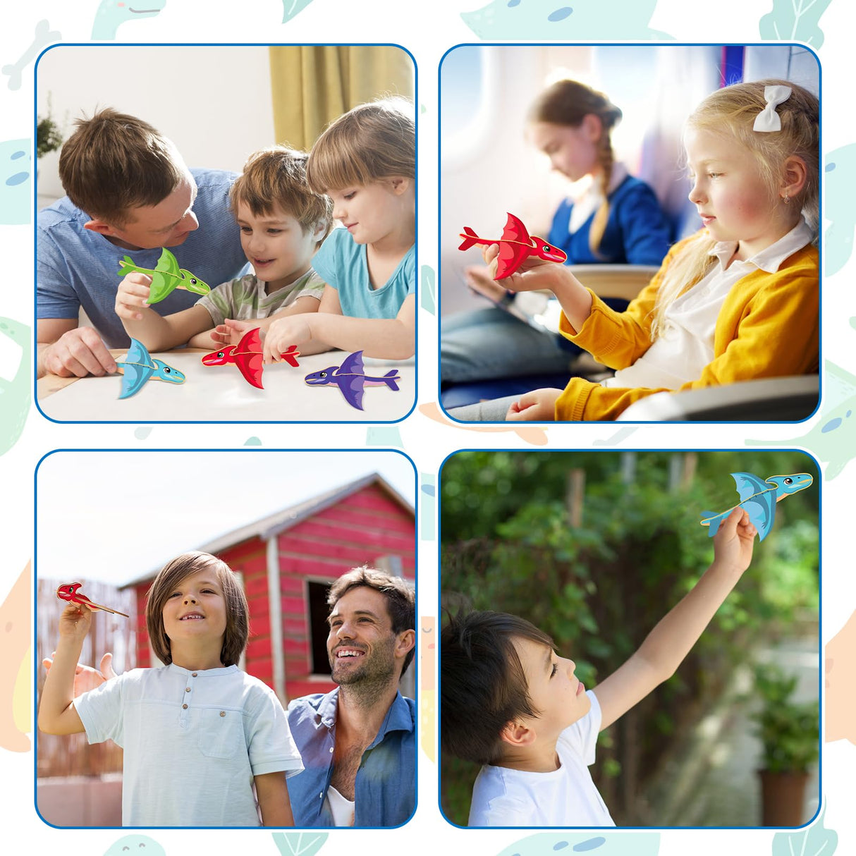 Fennoral 14 Pack Wooden Dragon Craft for Kids Make Your Own 3D Dragon kit for Boys Girls DIY Paint Wood Planes for School Art Activity Kids Birthday Fennoral