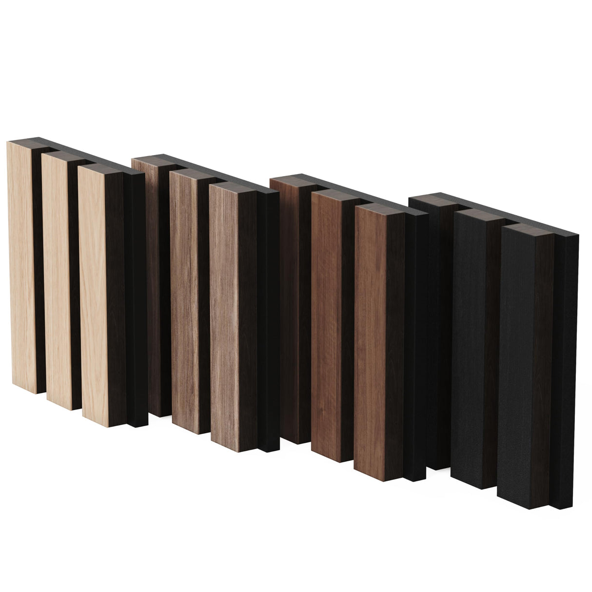 Samples-Pack Acoustic Wood Wall Panels - Wood Slat Wall Panels for Interior Wall Decor - Soundproof Wood Panels for Wall - Slat Wall Paneling - Wood COREMINDED
