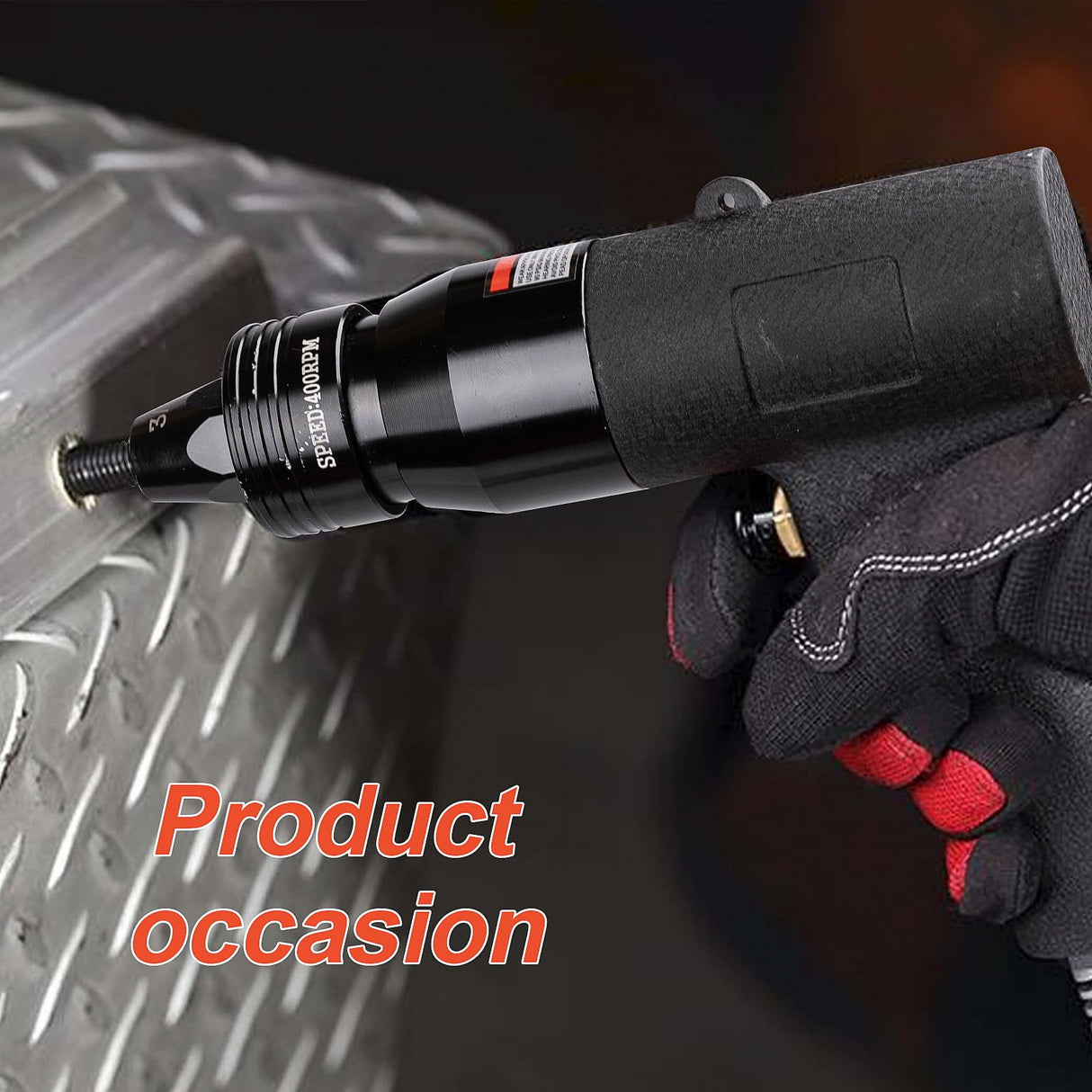 Clatoon Pneumatic Rivet Nut Gun with 10-24 & 1/4 & 5/16 & 3/8 Self-Locking Head, Adjustable Speed Air Rivet Gun, Air Rivet Nut Tool Kit with 4 Size Clatoon