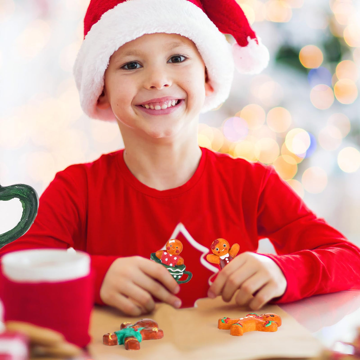 Syhood 24 Pcs Design Your Own Ceramic Christmas Blank DIY Character Ornament Bulk Unpainted Village Ceramic to Paint Ready to Design Your Own Syhood