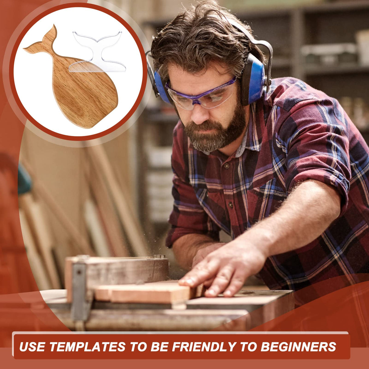 5 Pcs Acrylic Charcuterie Board Handle Template Clear Cutting Board Router Template Angled Curvy Triangle Woodworking Tracing Stencils Laser Cut Nuanchu