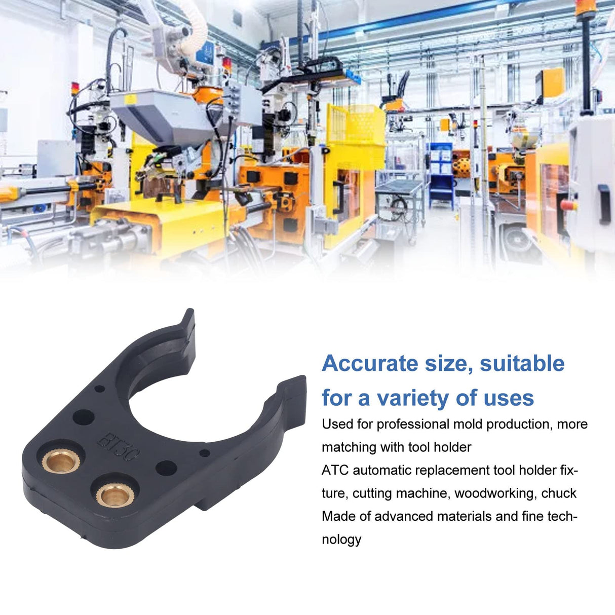 ISO30 Tool Holder Clamp, Engraving Machine Machining Center CNC Automatic Changer Clip, Iron ABS Flame Proof Rubber Claw, Holder Clamp ISO30 Cradle WOOXGEHM