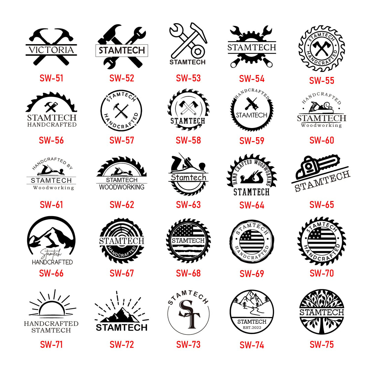 Customisable STAMTECH Metal Branding Iron for Wood, Leather, and Paper STAMTECH