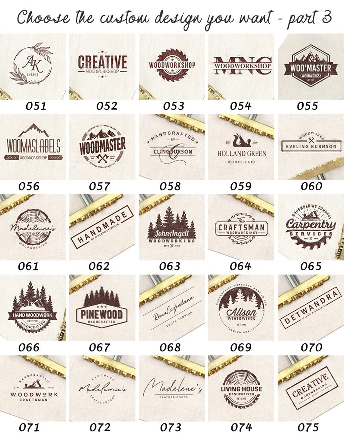 Custom Branding Iron Stamp for Wood, Leather & BBQ - Personalised Metal Stamp with Wood Handle (2"x2") Arokimi