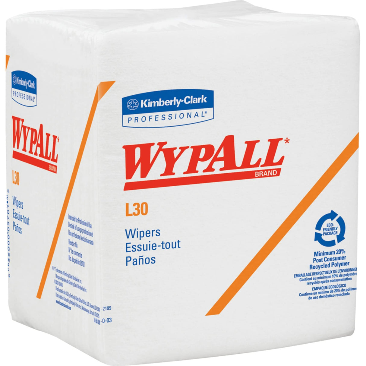 WypAll® GeneralClean™ L30 Heavy Duty Cleaning Towels (05812), Quarterfold, Strong and Soft Towels, White (90 Sheets/Pack, 12 Packs/Case, 1,080 Wypall