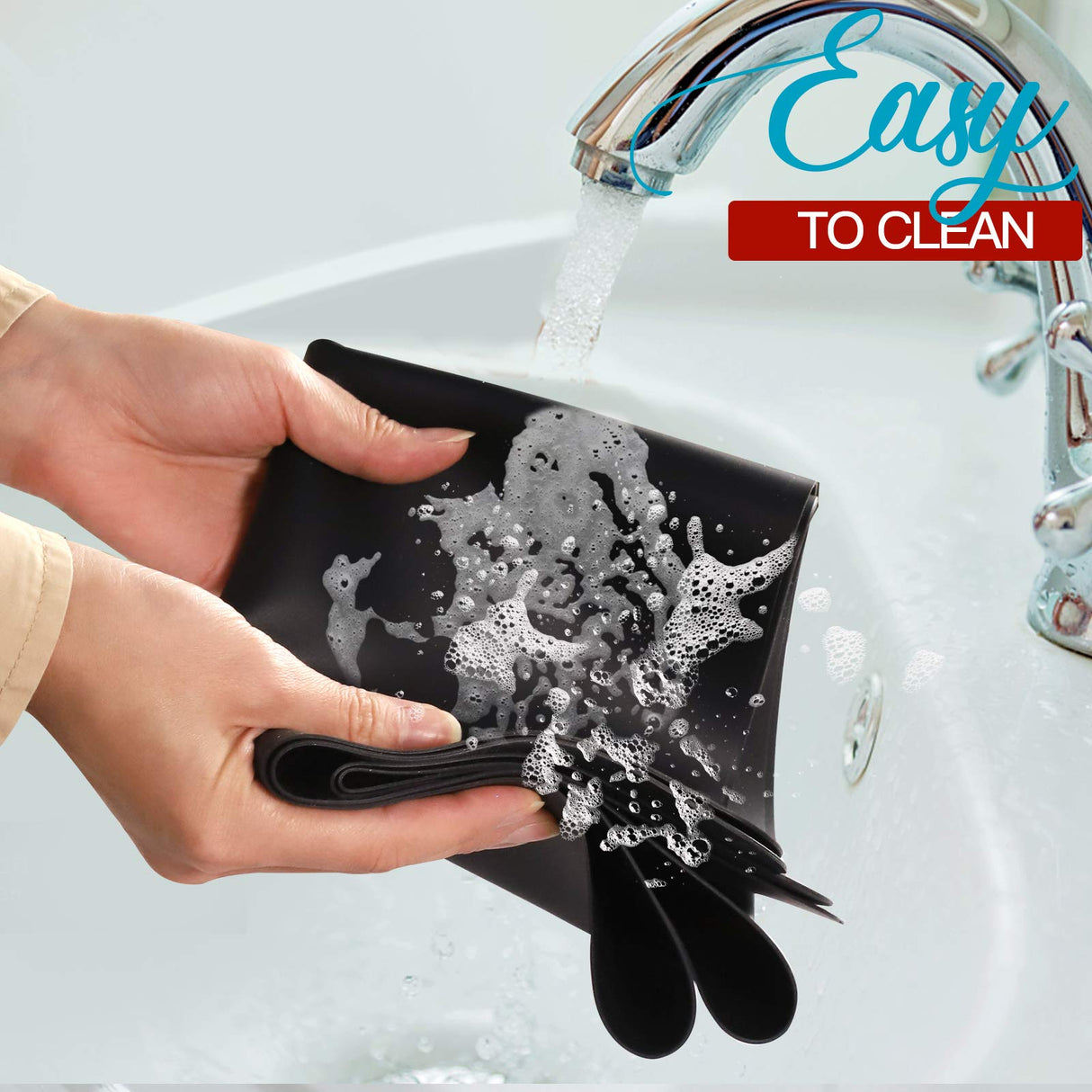 LEOBRO Silicone Mat, 23.4”x 15.6”Large Silicone Mats for Crafts, Playdough Mat, Thick Silicone Sheet for Jewelry Resin Molds, Nonstick Clay Mat, LEOBRO