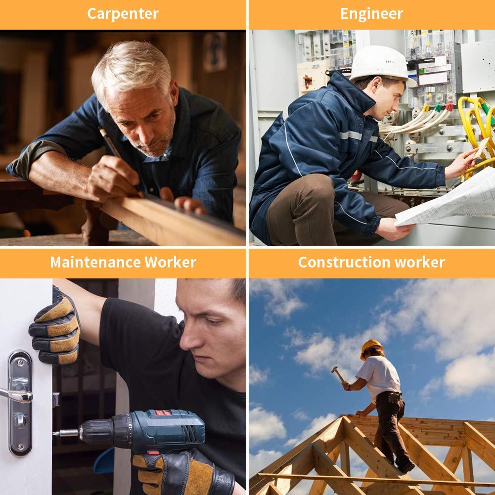 Aluminum Alloy Woodworking Square Size Measure Ruler, welltop 3D Mitre Angle Measuring Tool, Multifunctional 45/90 Degree Angle T Ruler Gauge, for Welltop