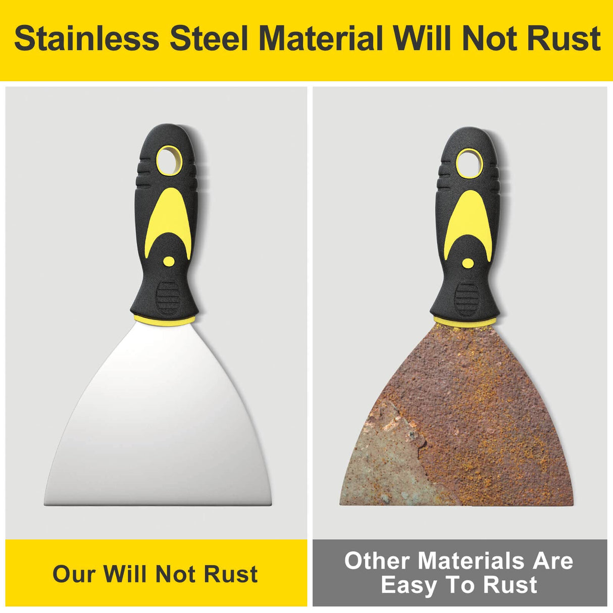 5Pcs Putty Knife, Set, 1" 2" 3" 4" 5" Scraper, Spackle Knife, Paint Scraper, Scraper Tool, No Rusting, Perfect For Repairing Drywall, Removing Rerdeim