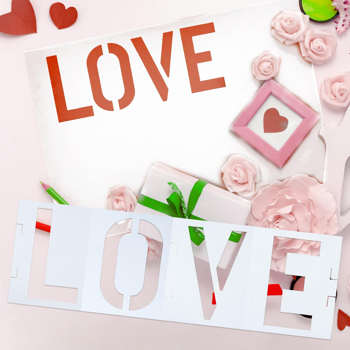 12 Inch Number Stencils Reusable Number Templates Interlocking Stencil Kit Plastic Large Size Number Stencils for Wood Wall Paper Fabric Glass Yushanju