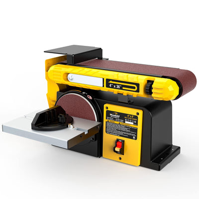 Woodskil 4.5-Amp Belt Disc Sander Combo, 4 x 36 in. Belt and 6 in. Disc Sander with 3/4HP Motor, Belt Sander for Woodworking with Base, Bench Sander
