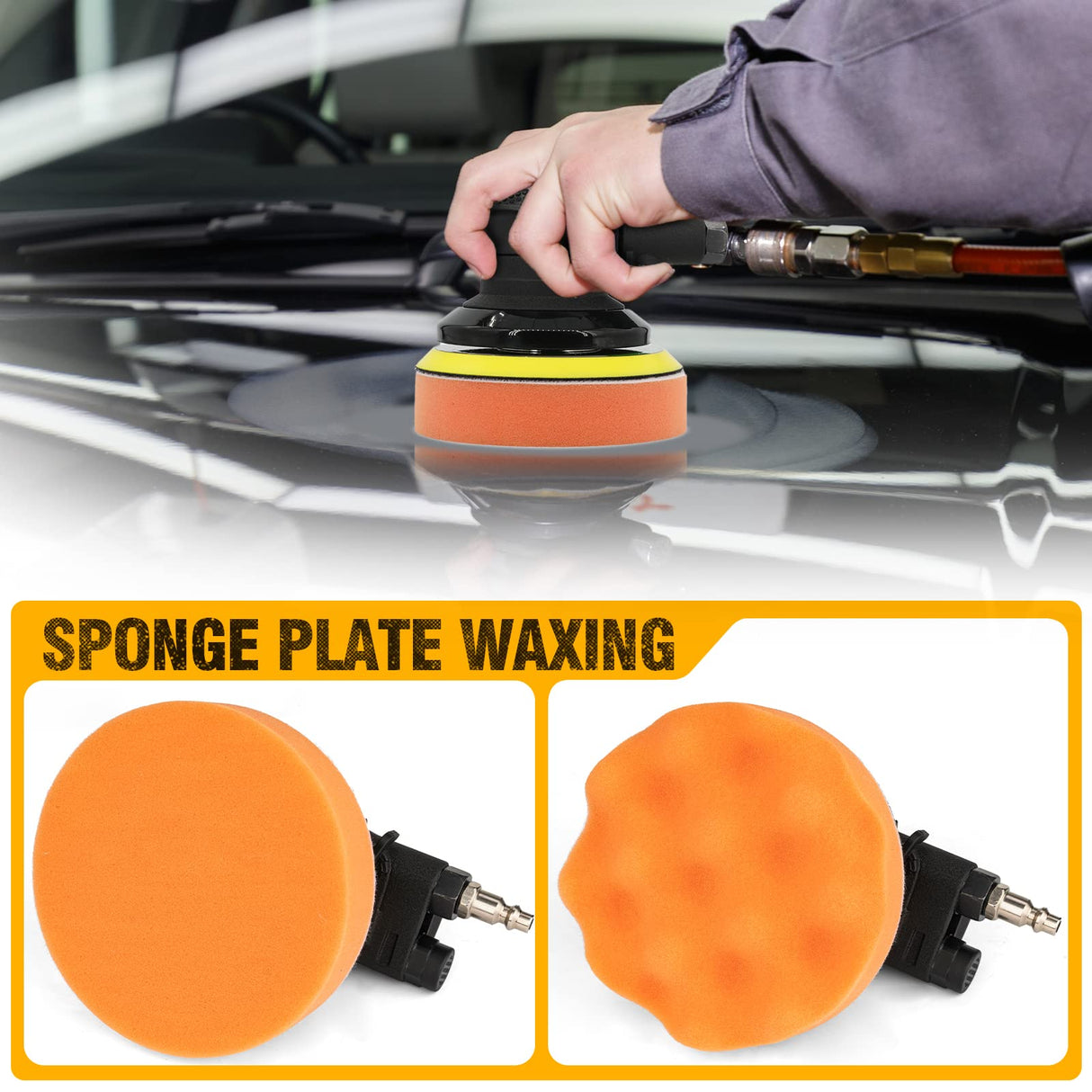 Autolock 5 Inches Air Random Orbital Sander, Pneumatic Palm Car Sanders For Wood Polisher Metal,And Auto Body Work, Da Sanders, Dual-action Sander Autolock