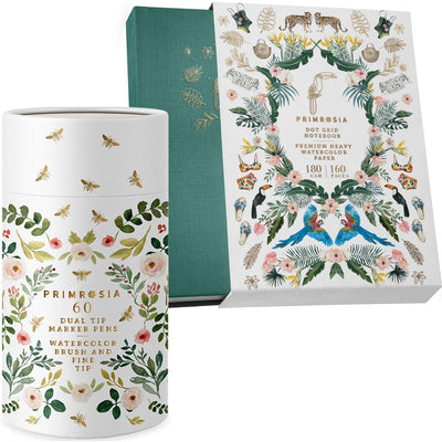 Primrosia 60 Dual Tip Markers + Summer Dot Grid Notebook