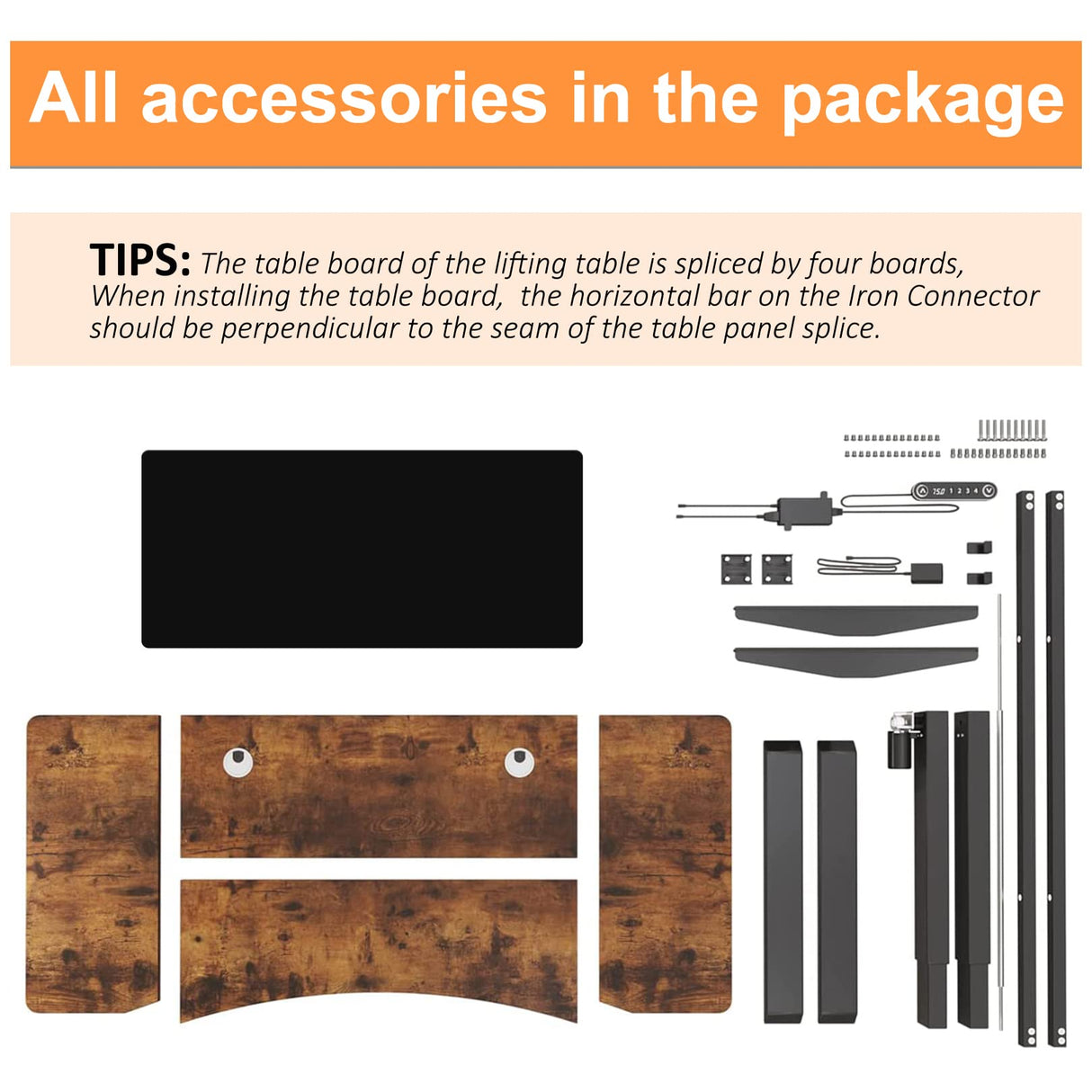 55 x 24 Inch Electric Standing Desk Adjustable Height, Sit-Stand Desk with Four Preset Heights, Ergonomic Curved Desktop, Double Crossbeam Structure, farexon