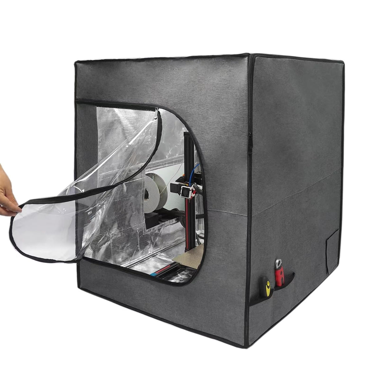 Large 3D Printer Enclosure 29.5W*29.5L*35.4H Inches Laser Engraver Shield Cover Resin 3D Printer Fireproof Tent Filament Dryer Dust Cover Compatible HOCENWAY