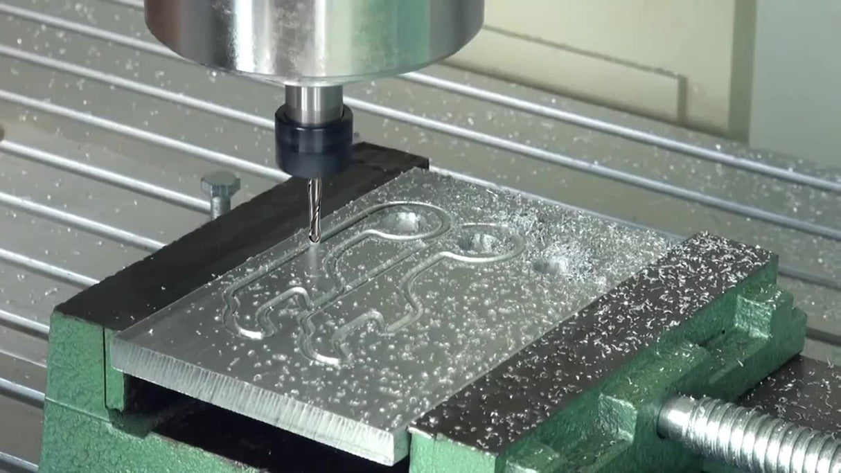 Jiiolioa SQ2111 1/4" Shank 2 Flute Ball Nose Spiral CNC Router Bits Solid Carbide End Mill 1/8" Dia 1/4" Shank Jiiolioa