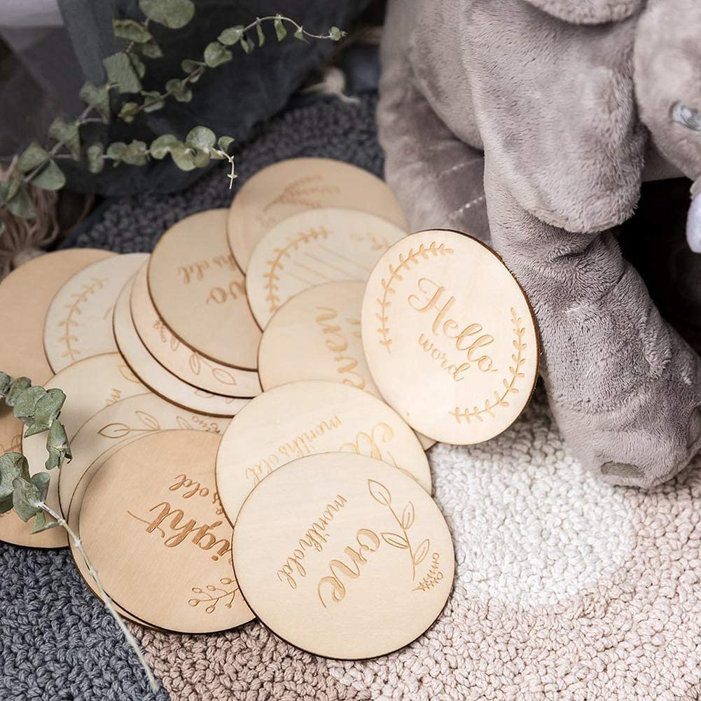 Blisstime 36 PCS 3 Inch Unfinished Wood Circles Round Slices with Sanding Sponge Wood Drink Coasters for Painting, Writing, DIY Supplies, Engraving Blisstime