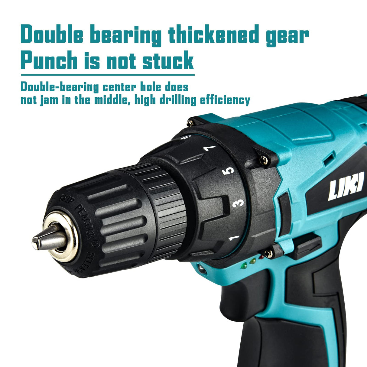 Electric Drilling Machine, Cordless Drilling Machine,12V Drill Driver with w/Li-ion Battery/Charger,For Torpedo Level, Wire Pliers for Wood, LIKI