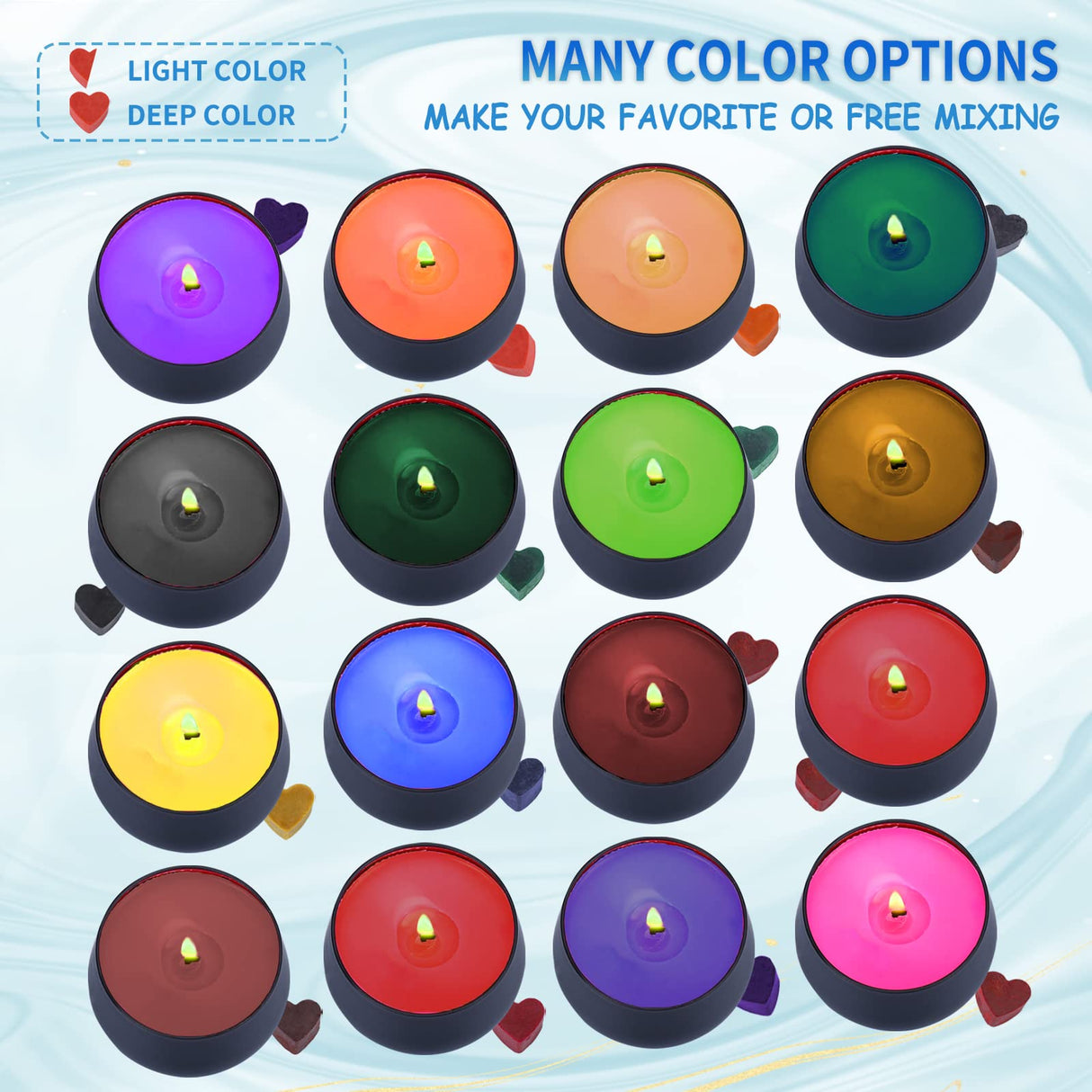 SAEUYVB Candle Making Kit,Easy to Make Colored Candle Soy Wax Kit,Including Soy Wax, Wicks,Melting Pot, Tins and More SAEUYVB