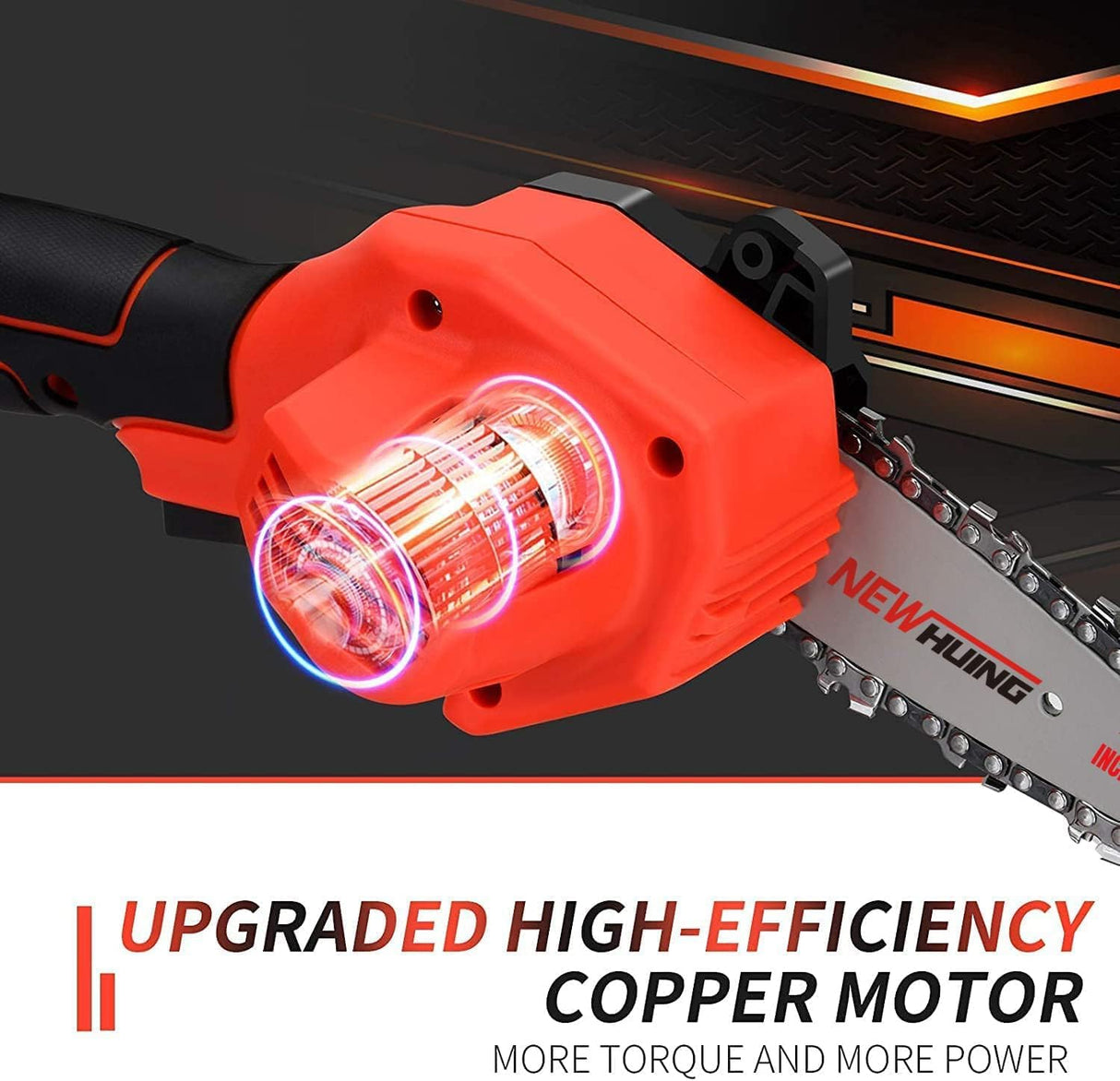 Mini Cordless Chainsaw Kit, Upgraded 6" One-Hand Handheld Electric Portable Chainsaw, 21V Rechargeable Battery Operated, for Tree Trimming and Branch New Huing