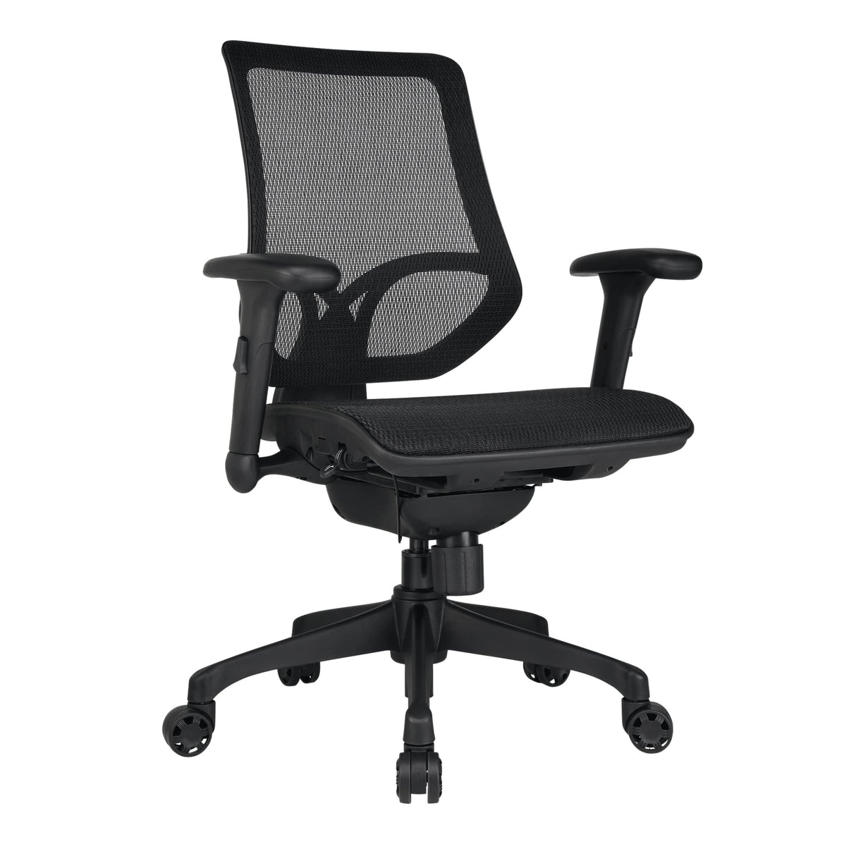 WorkPro® 1000 Series Ergonomic Mesh/Mesh Mid-Back Task Chair, Black/Black, BIFMA Compliant WorkPro