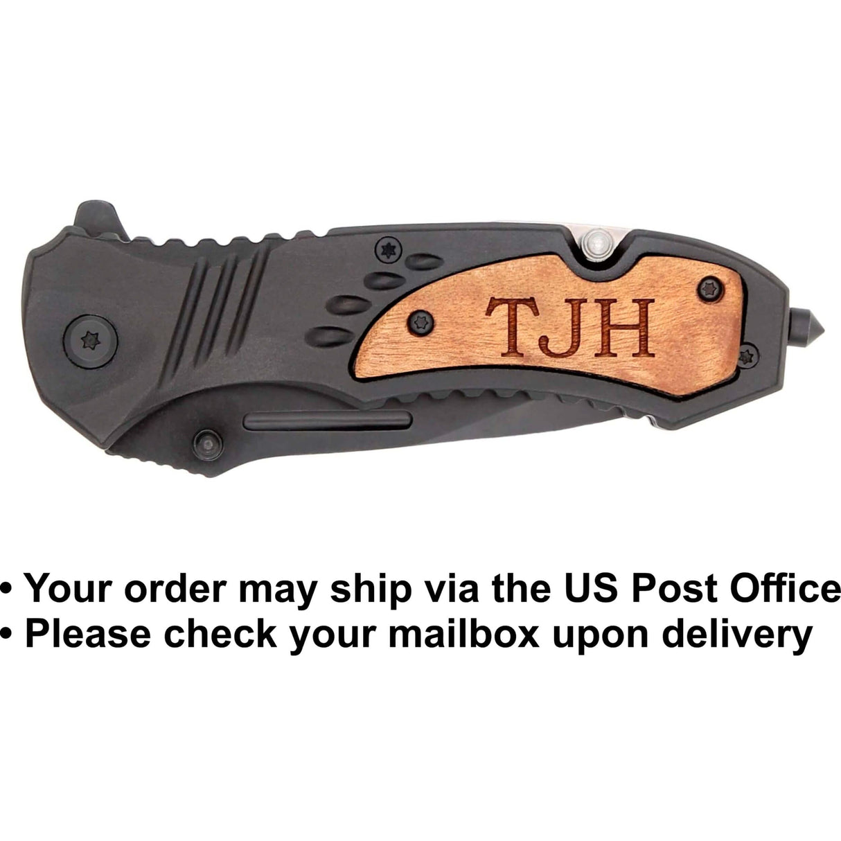 Palmetto Wood Shop Engraved Pocket Knife, Gifts For Men, Stainless Steel 3.25" Blade, 30 Optional Icons, Groomsmen Gifts, Personalized Knife for Palmetto Wood Shop