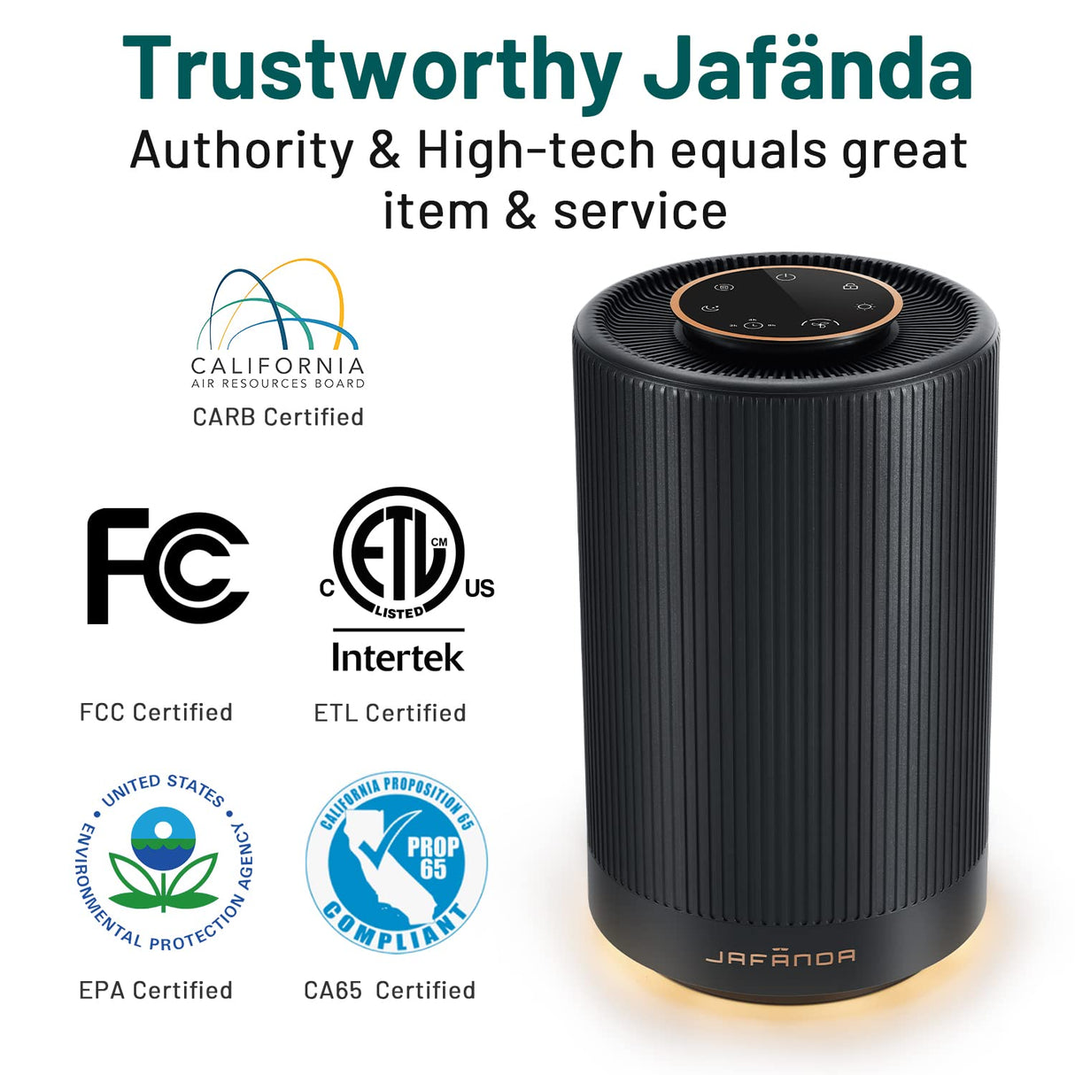 Jafanda Air Purifiers for Home bedroom,H13 True HEPA Coverage 450 sqft,22 dB Portable Air cleaner,Effectively Remove Pollen Dust and Odor to Prevent Jafanda