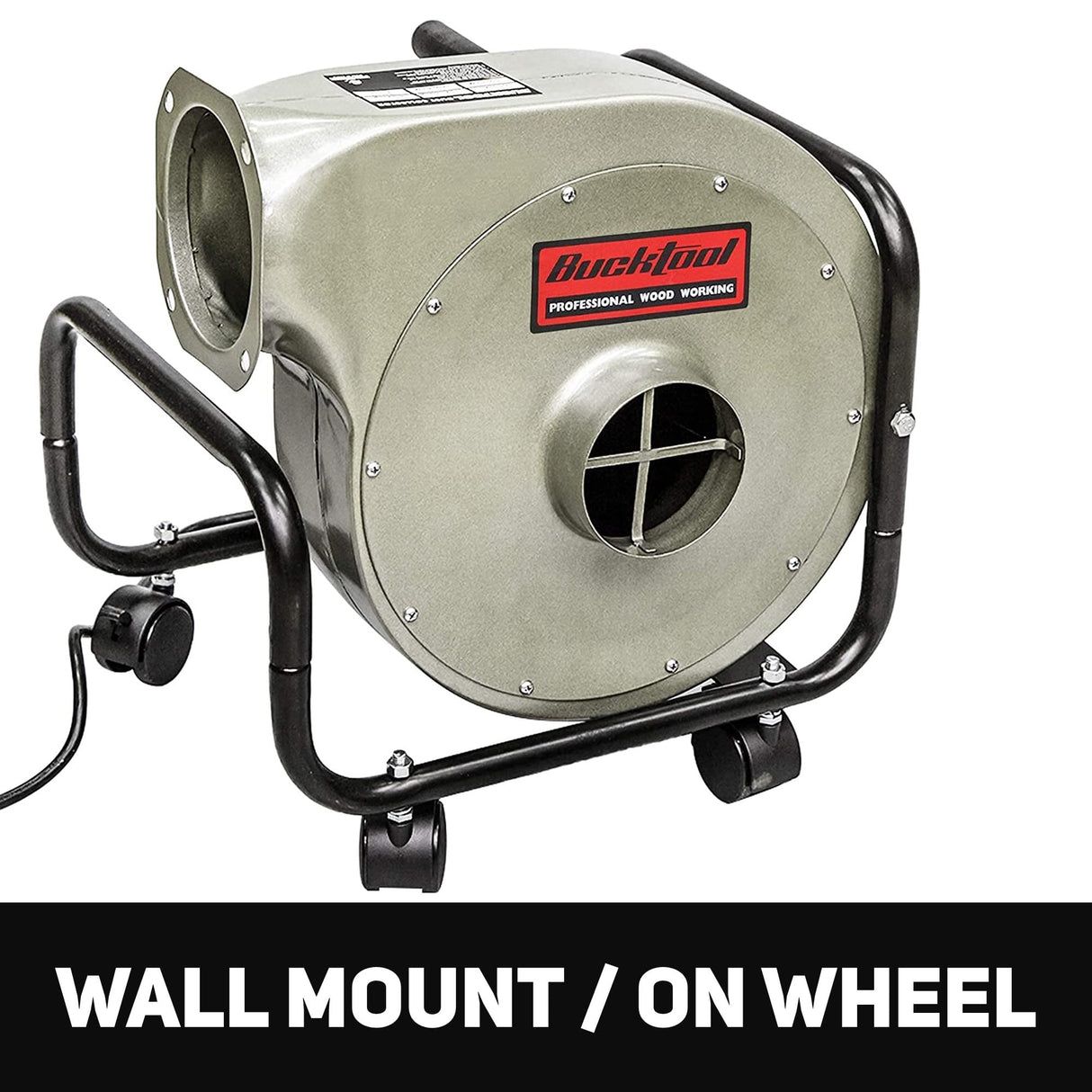 BUCKTOOL 1HP 6.5AMP Wall-mount Dust Collector with Remote Control and 2-micron Dust Filter Bag 550CFM Air Flow DC30A-1 Bucktool