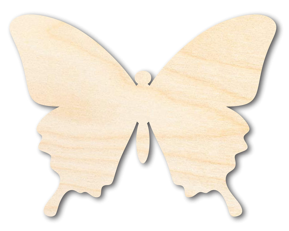 Unfinished Wood Butterfly | Insect | Animal | Wildlife | Craft Cutout | up to 24" DIY 7" / 1/4" 24 Hour Crafts