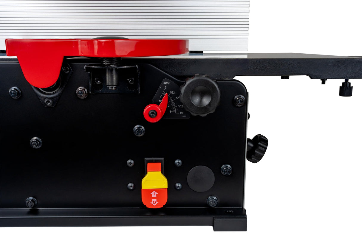 Cutech 401120HI 12-Inch Spiral Cutterhead Benchtop Jointer with Cast Iron Tables, 24 Tungsten Carbide Inserts, Extra Long 24" Fence, Additional Fence CUTECH