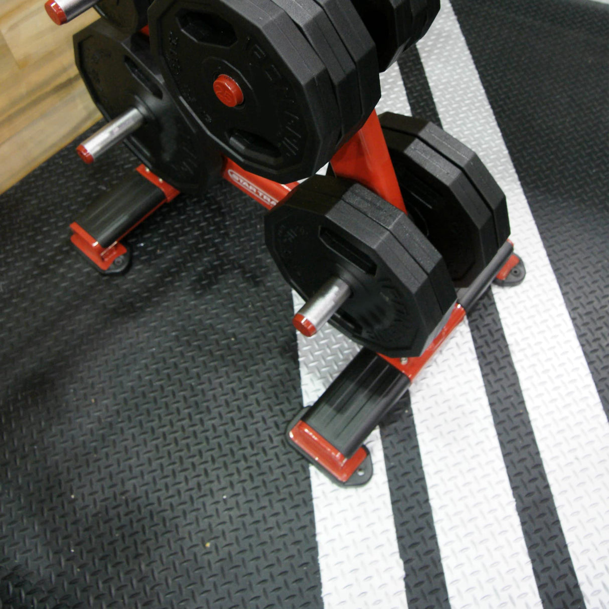 Rubber-Cal Diamond-Plate Rubber Flooring Rolls - 3 mm x 4 ft x 3 ft Rolls - Black Rubber-Cal