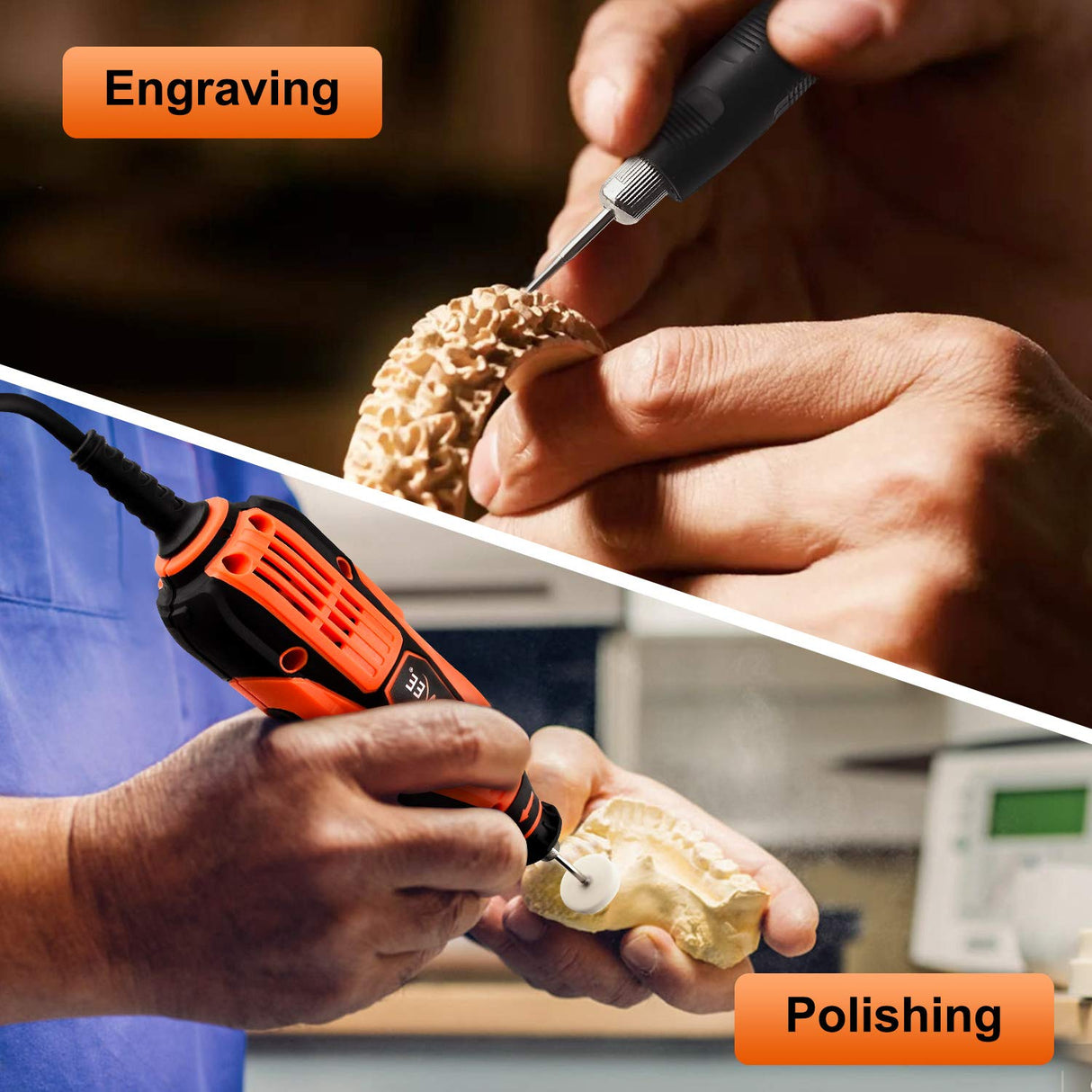 GOXAWEE Rotary Tool Kit with 180 Rotary Tool Accessories & Flex Shaft & Universal Collet, 5 Variable Speed Rotary Multi-Tool, Mini Electric Drill Set GOXAWEE