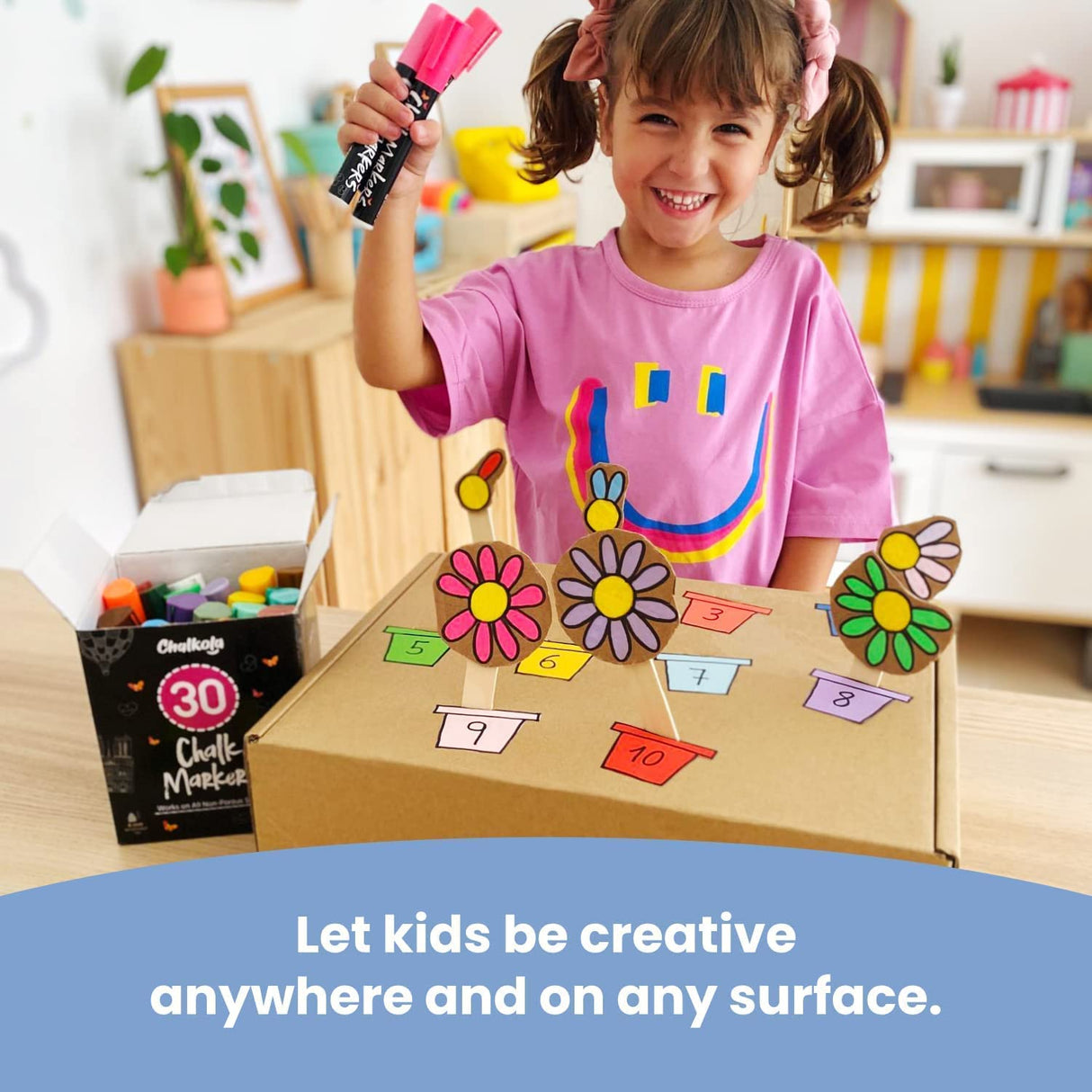 Chalkola Fun Colors Bundle - 30 Markers 6mm + 10 Metallic 6mm Chalkola