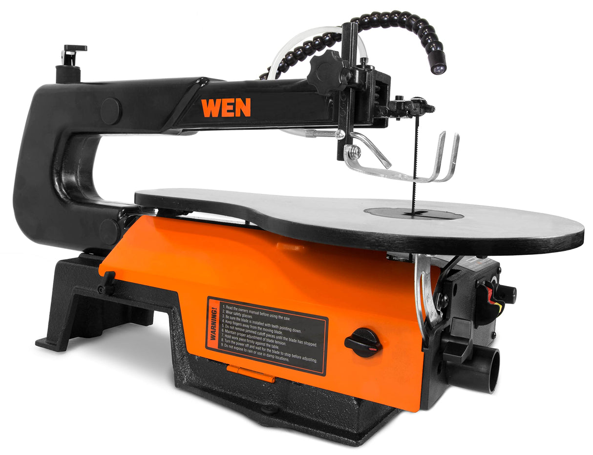 WEN 3923 16-Inch Variable Speed Scroll Saw with Easy-Access Blade Changes and Work Light , Black WEN