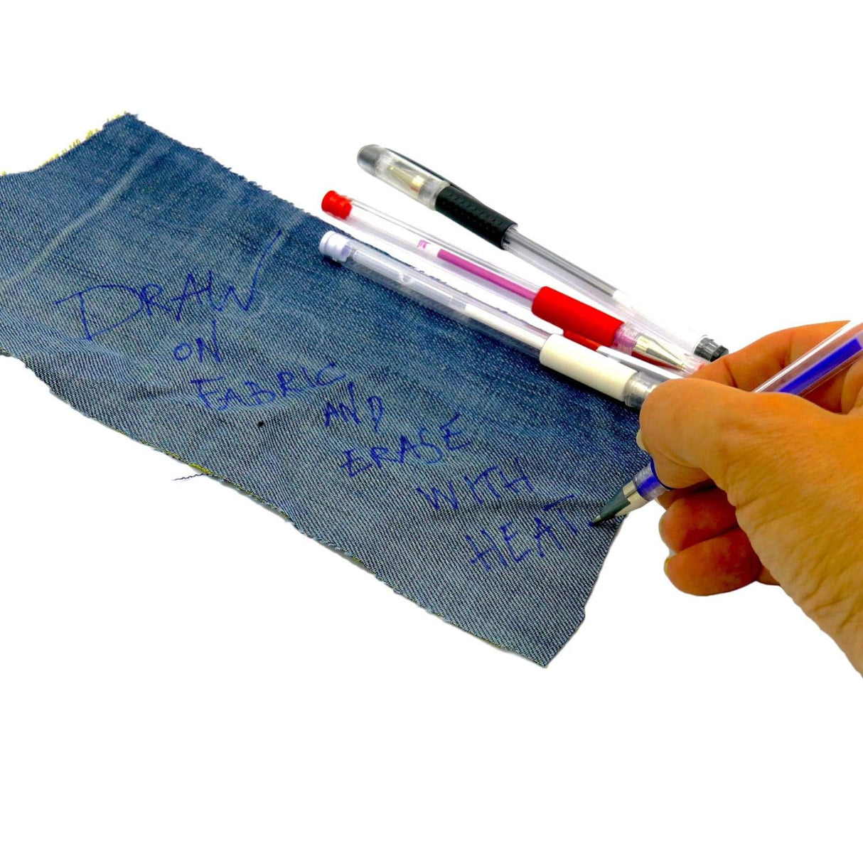 Madam Sew Heat Erasable Fabric Marking Pens | Quilting, Sewing, Crafts and Dressmaking I 4 Assorted Colors with 4 Refills Madam Sew