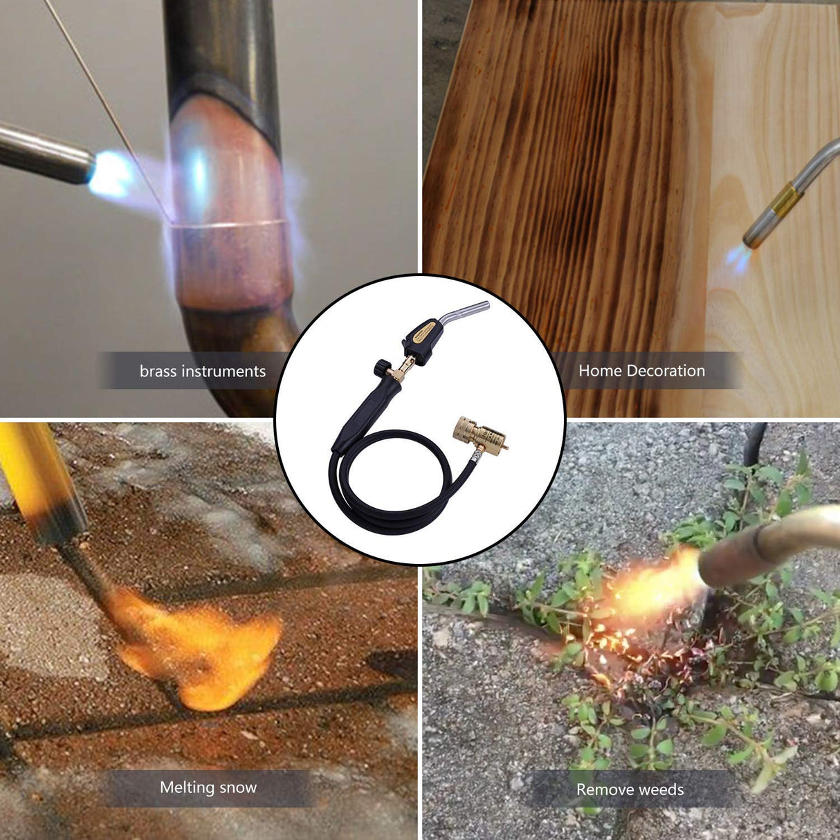 Propane Torch Hand Hose, Mapp Gas Torch,Welding Torch,Hose Length 1.5M/60"Maximum Operating Temperature 1900℃/3600℉-with Hook (Quick ignition with Aismrii