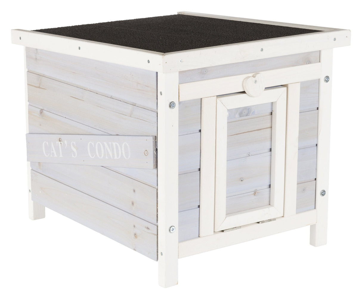 TRIXIE natura Weatherproof Small Outdoor Pet Home, Cat House, Rabbit House, Shelter for Feral Cats or Small Animals TRIXIE