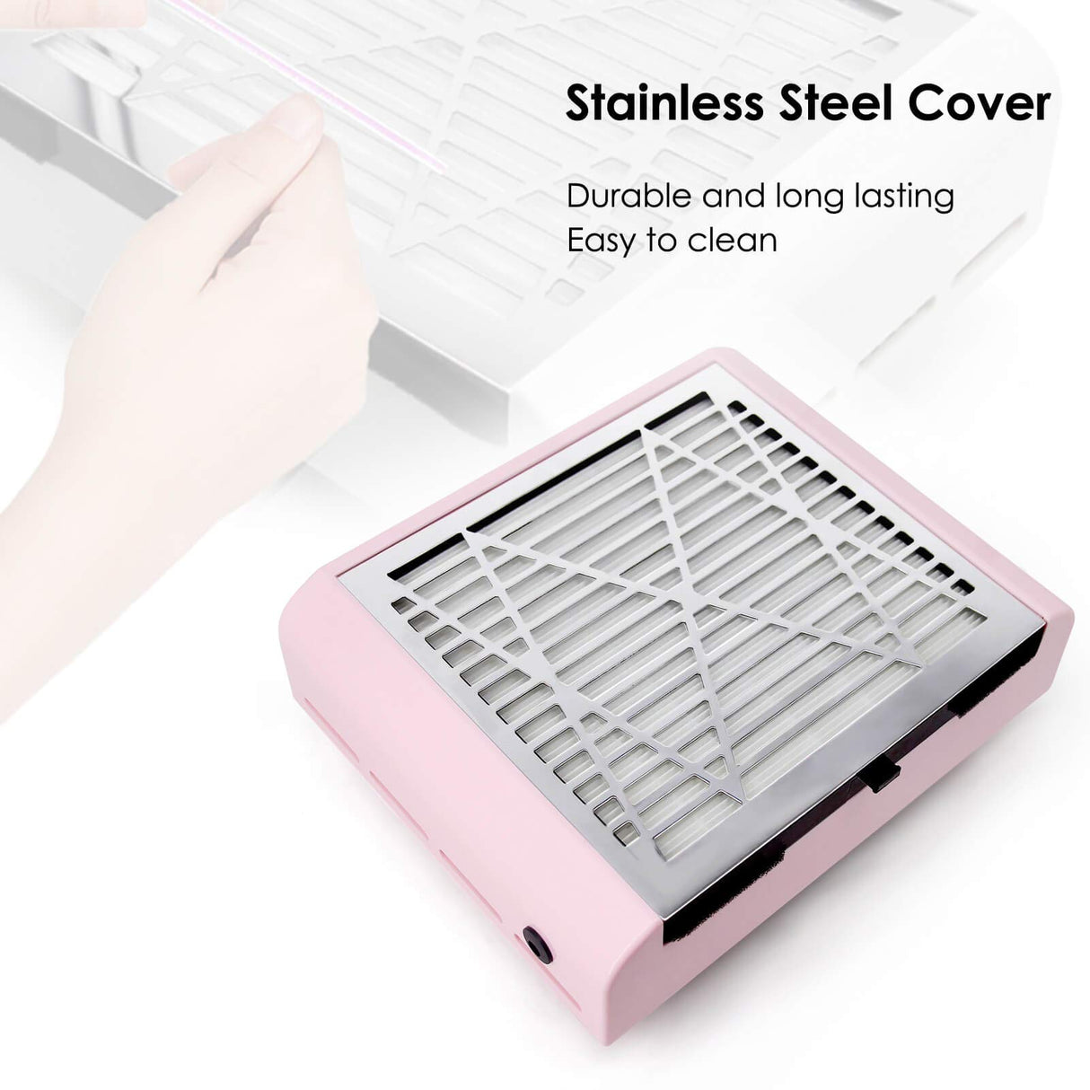 AONOLOVO Nail Dust Collector Machine, Upgraded Powerful Nail Vacuum Suction Fan Dust Extractor Manicure Tool for Acrylic Nail Poly Nail Extension Gel AONOLOVO