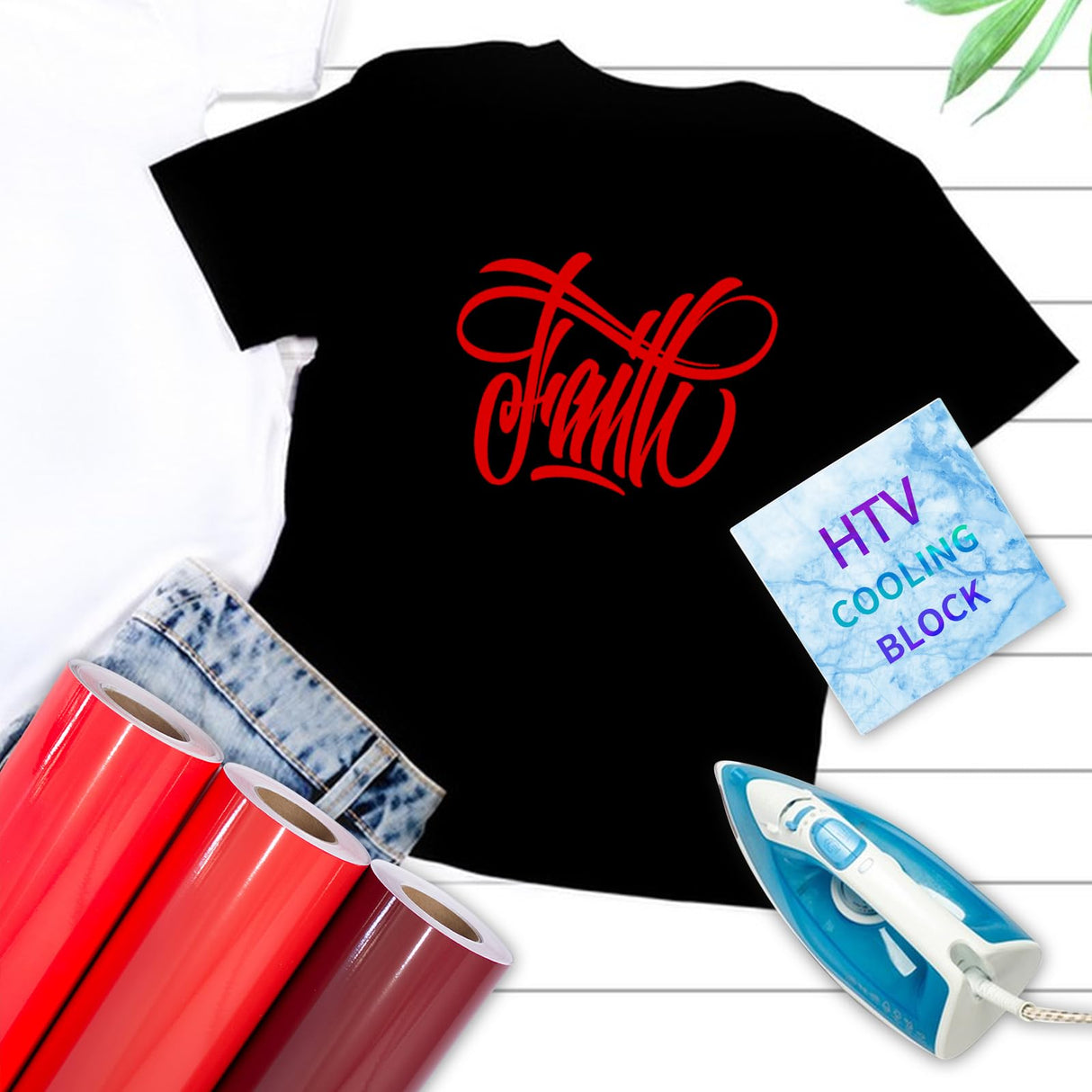 HTV Cooling Block – Fast Cooling Vinyl Craft Tool for Sublimation HTV, DTF Film and Heat Transfer Vinyl Accessories Dorhui