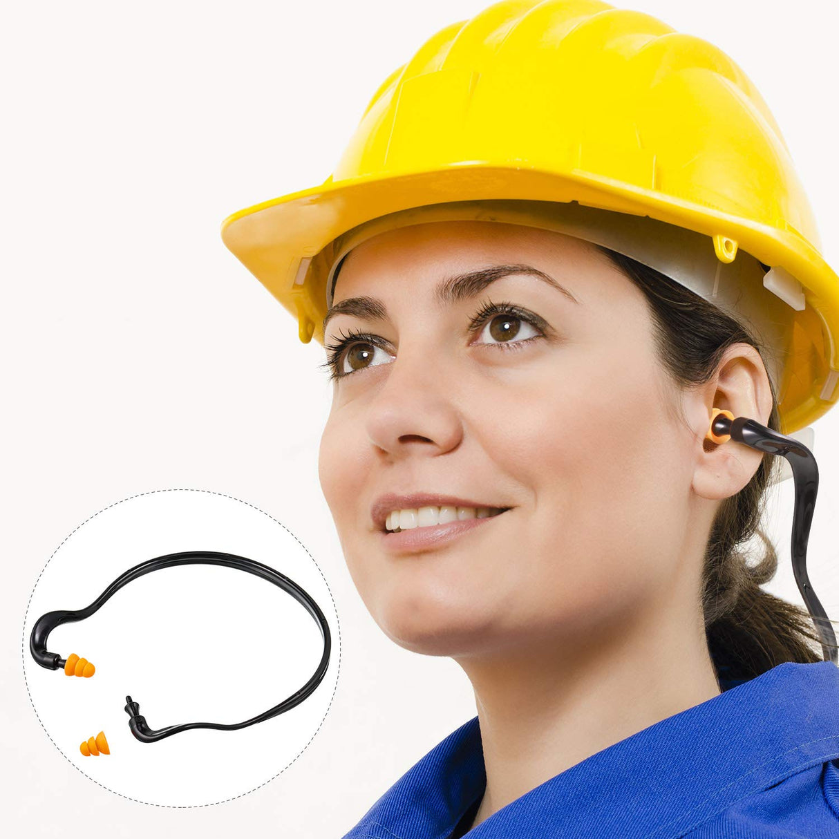 Banded Ear Plugs Hearing Bands Banded Ear Band Plug Shooting Reusable Construction Ear Plugs Protection Silicone Replacement Pods for Work Sleeping Sumind