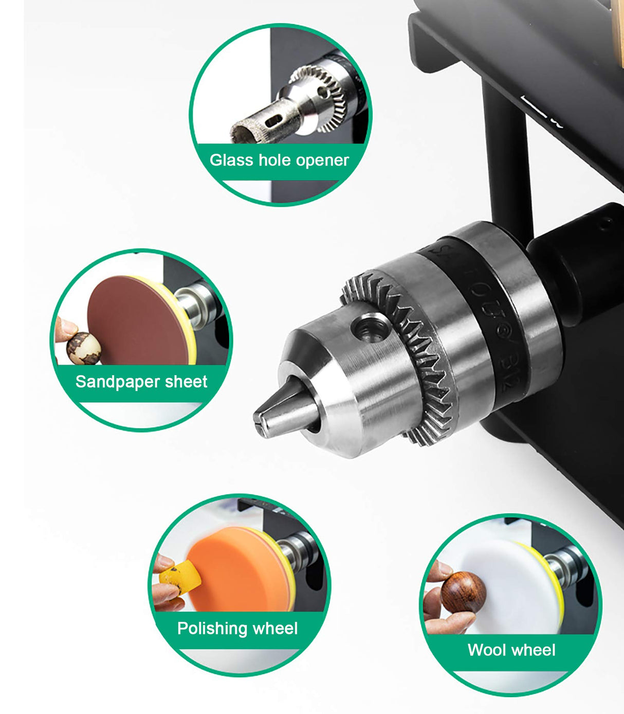 Xuthusman Mini Precision Table Saw Set, Woodworking Sliding Cutting Machine Home Multifunctional DIY Model Cutter Electric Bench Saw Kit +Blade Xuthusman