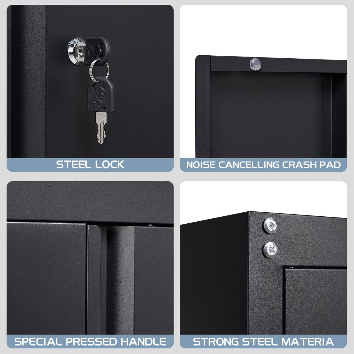 LUCYPAL Metal Wall Cabinets with Adjustable Shelve,Wall Mounted Storage Cabinet with Locking Doors,Steel Garage Storage Cabinet for LUCYPAL