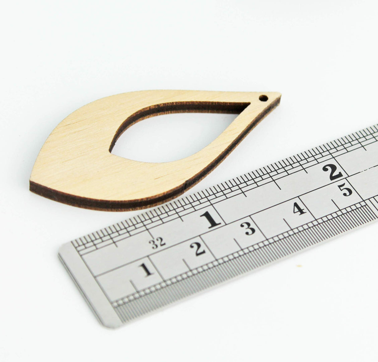 ALL SIZES BULK (12pc to 100pc) Unfinished Wood Laser Cutout Teardrop Dangle Earring Jewelry Blanks Shape Crafts Made in Texas Texan Wood Crafts