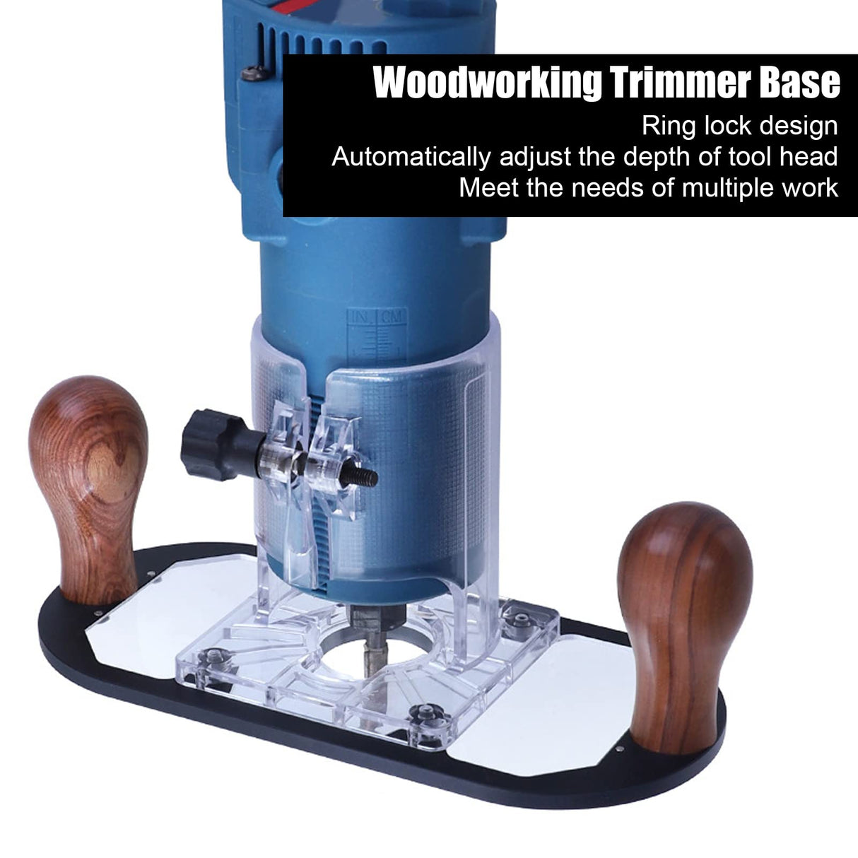 FTVOGUE Woodworking Trimmer Router Base Transparent Plastic Base Power Tool for 65mm Trimming Machine, Other Power Tool Accessories FTVOGUE