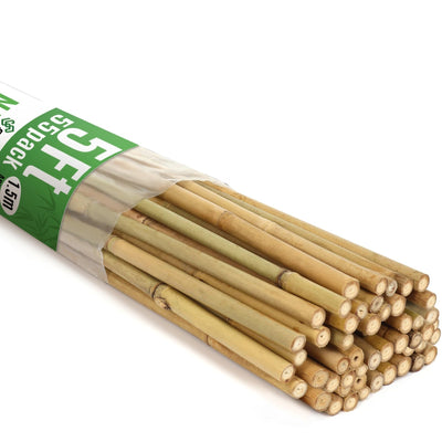 SWANGSA 55 Pack Bamboo Stakes for Plant 5 Feet, Bamboo Sticks for Garden Plant Support Stakes Poles for Tomatoes, Beans, Flowers, Trees, Indoor and