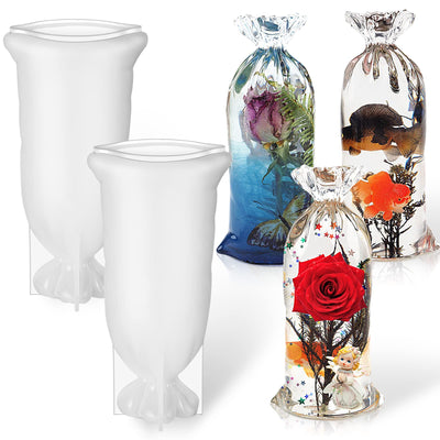 2 Pcs Lucky Bag Resin Molds Silicone Molds for Resin Casting Bag Shape Silicone Epoxy Mold 3D Jewelry Resin Casting Molds Large Resin Epoxy Casting