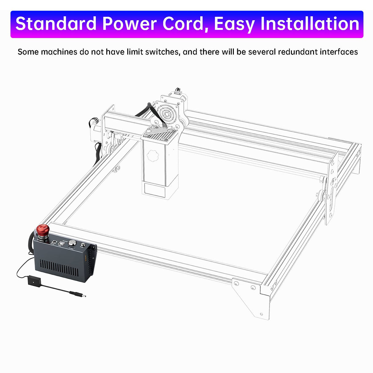ATOMSTACK AIC1 Air Assist Automatic Control Kits for Frame-Shaped Laser Engraver, Auto ON/Off Air Assist for LightBurn M7, Support Offline Engraving, ATOMSTACK