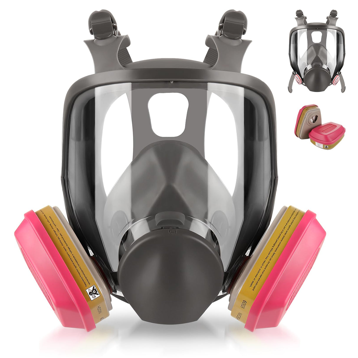 LJSXFI Full Face Respirator Mask with 60926 Cartridge, 6800 Gas Mask Paint Spray Mask, Ideal for Painting Spray, Epoxy Resin, Car Spraying, Dust, LJSXFI