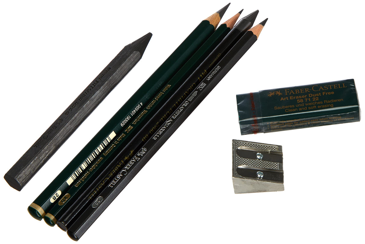 Faber-Castell PITT Graphite Master Set,Grey,7 Piece Set Faber-Castell