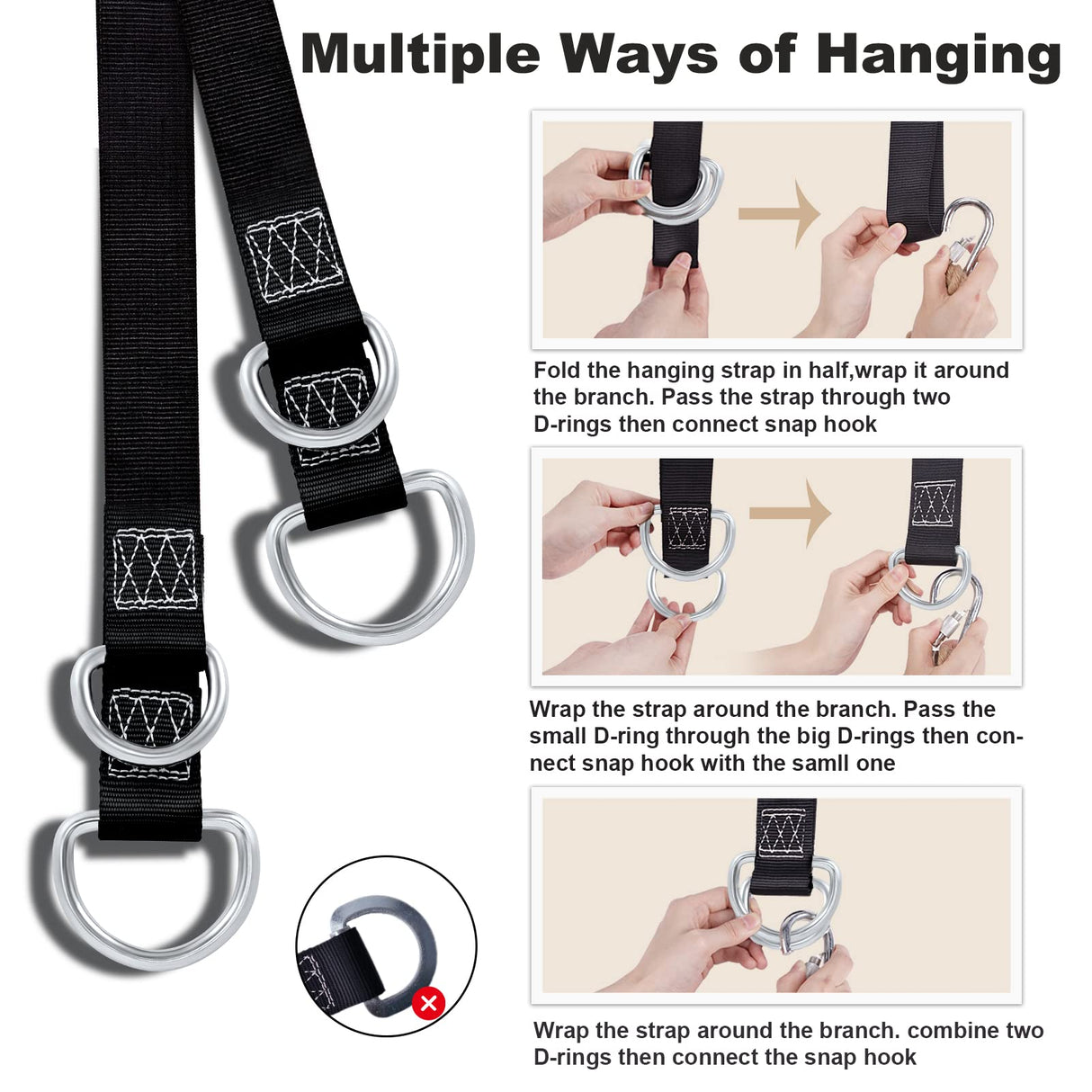 Premkid Hanging Wooden Swing, Swing Seat 24"x 8"x 1.2", Tree Swing for Adults Kids with 500lbs Load, Adjustable Hemp Rope Plus Tree Straps 100 inch, Premkid