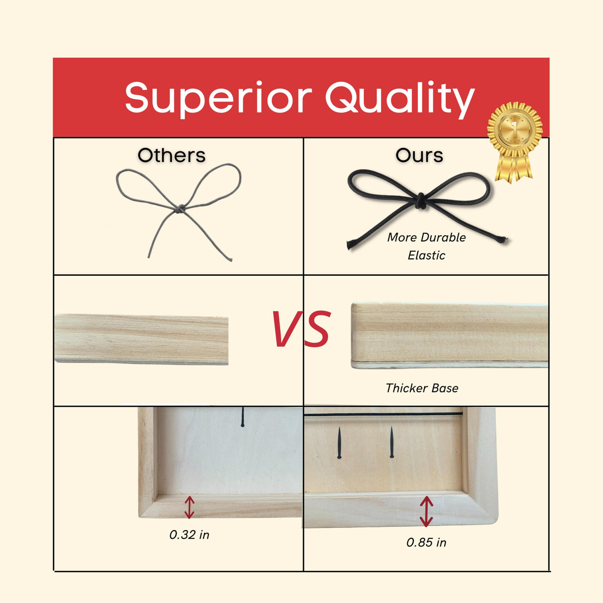 Litigon Shoot The Puck - Fast Sling Puck Game Large Size - Wooden Hockey Board Game - Desktop Battle Sling Hockey - Funny Family Home Games - Kids Litigon